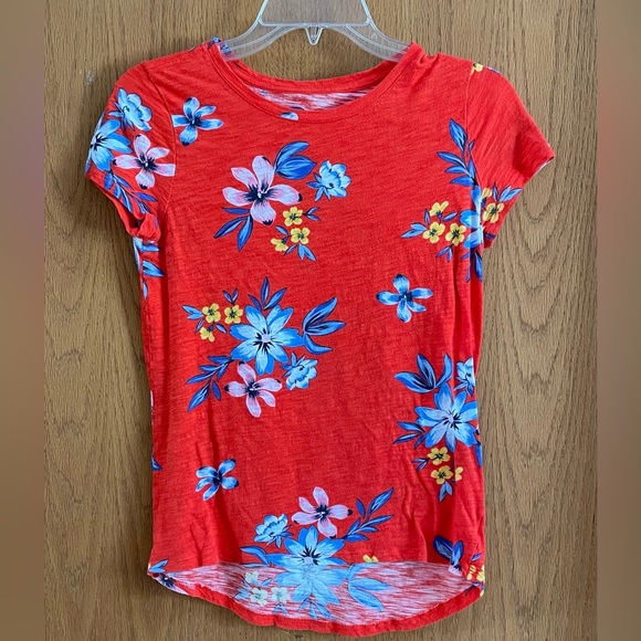Girl’s tropical print T-shirt - Picture 1 of 3
